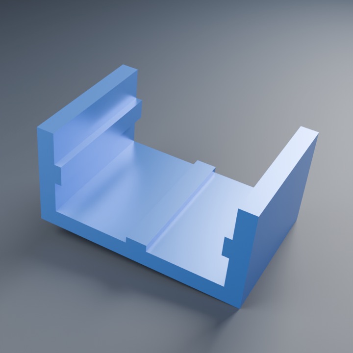 Rail slider, from the shock dyno CAD