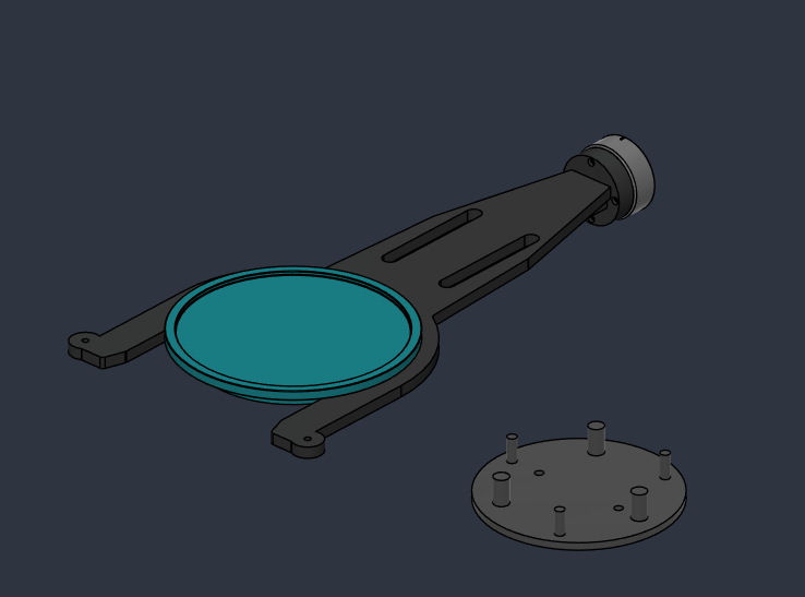 Slotted fork + dock, from Saleh's StroopWafer end-effector CAD in Fusion